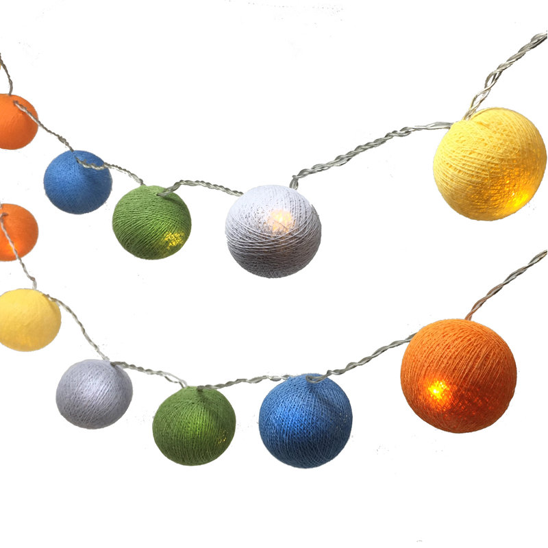 Misti LED Cotton Ball String Light, 30 Lamps - 8 Metre Long