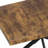 Retro Rectangular Table With Antique Wood And Black Relief Plate, & Metal, 165Lbs Load Capacity, Seats 6, Brown Stretch Dining Table, Plate Top, Fine Sand Cross Iron Foot, Storage, + 165 Lbs-1684873460-1684873463