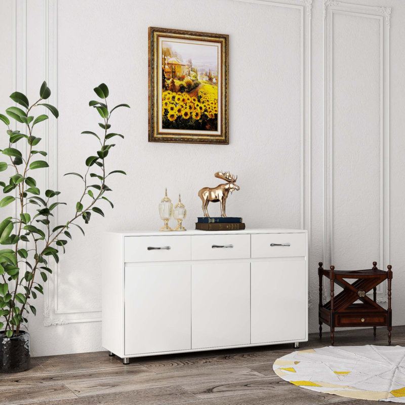 Table d'appoint Three Doors - Blanc
