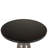 19" Round Side End Table Glass/Sintered Stone Top With Powder-Coated Black Rim And Tempered Glass Base-109367868-122913913