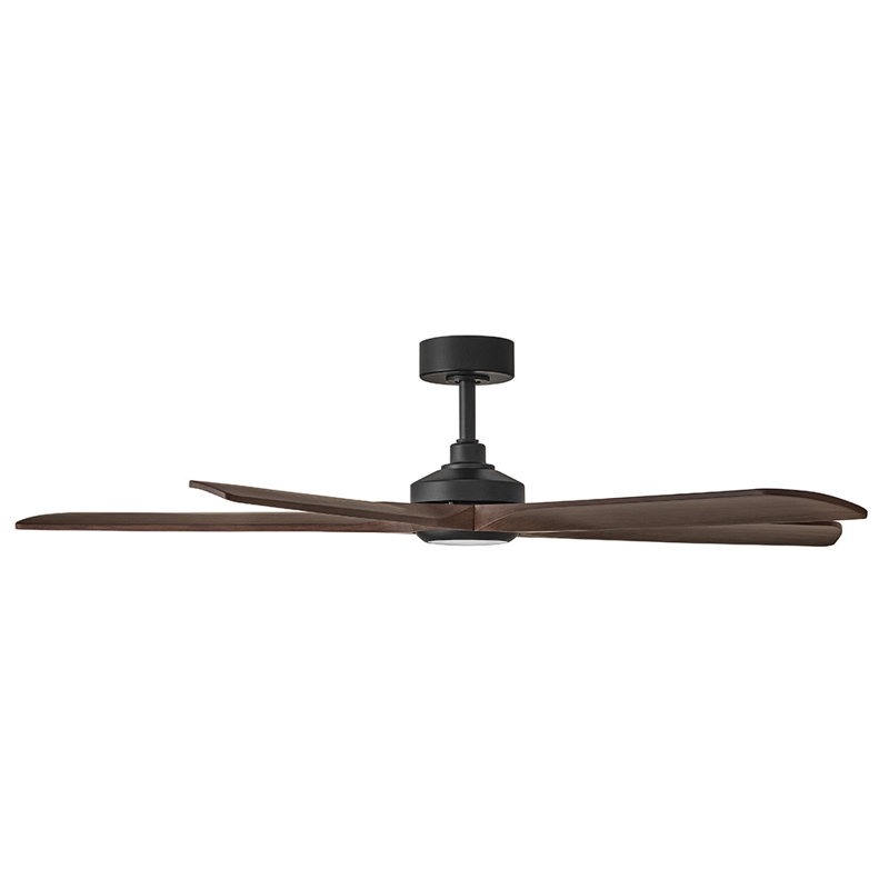 Hinkley Layton Ceiling Fan, Walnut, Matte Black