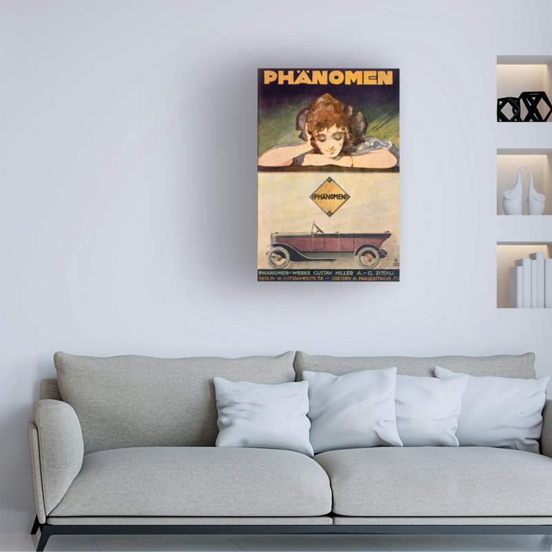 Behrmann The Phanomen Car, 1907-27, art sur toile, H 47 po x l 30 po