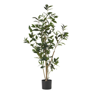 Arbre artificiel 120 cm - Apportez la paix pour une installation simple Entretien - Option H 45,97 po feuillu pour la décoration de maison