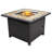 Stoke Square Steel Propane Smokeless Fire Pit Table with Hidden Fuel Tank