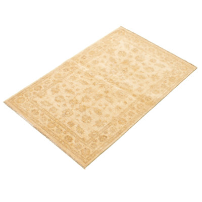 Aekerly One-of-a-Kind 4'2" X 6'3" 2010s Wool Area Rug in Ivory