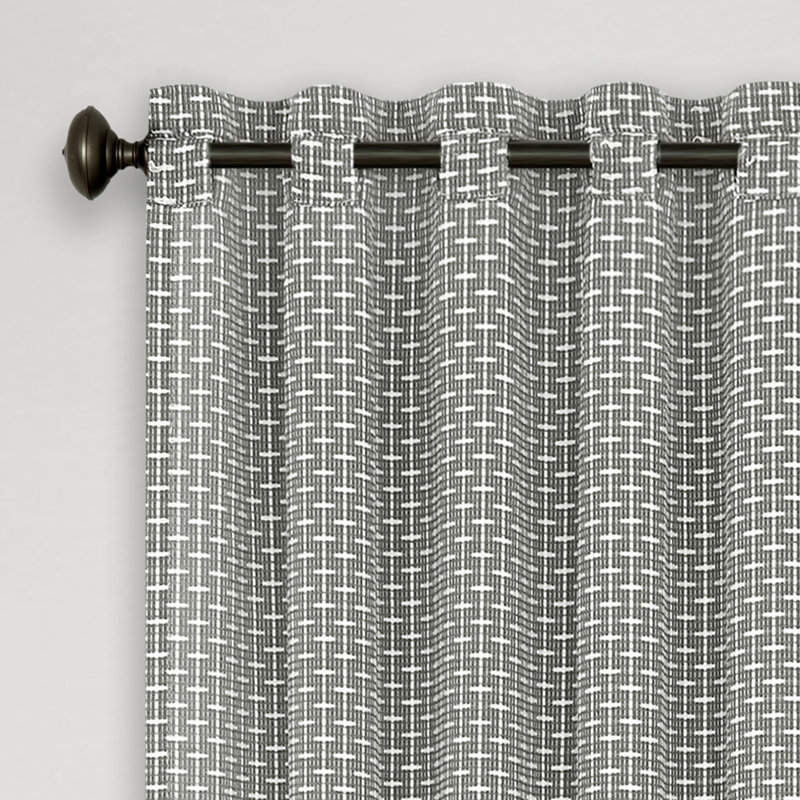 Mckinslee Semi Sheer Curtain Single Panel, Gray, 42" W x 63" L