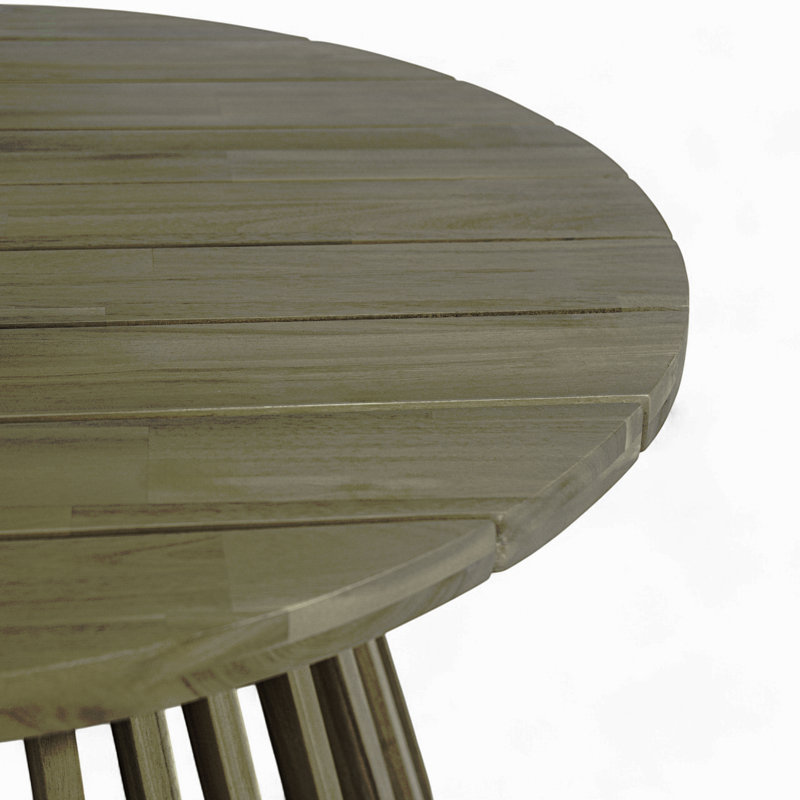 Table basse d'extérieur en bois pour patio, table basse ronde pour jardin, pelouse et balcon