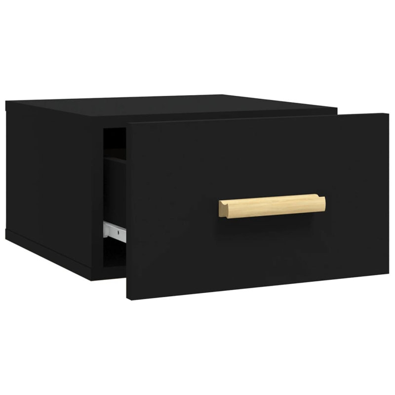 Santucci 35cm W Manufactured Wood Bedside Table, Espresso, Individual