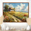 «White Country House In Flower Meadow», impression d'art mural paysage-1422728107-1422728108