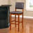 Upholstered Counter Stool with Solid Wood Frame-52517032-52517035