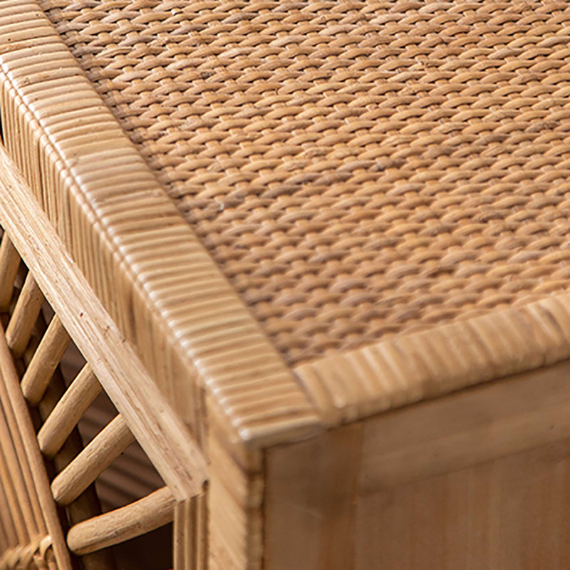 Armoire de rangement domestique en rotin tressé