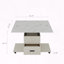 Table basse relevable moderne avec 4 tabourets, rangement caché et relevage hydraulique