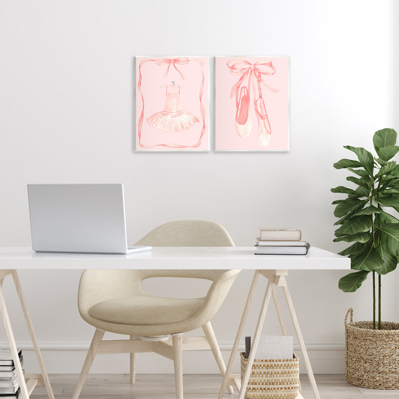 Ensemble de 2 plaques murales Pastel Ballerina