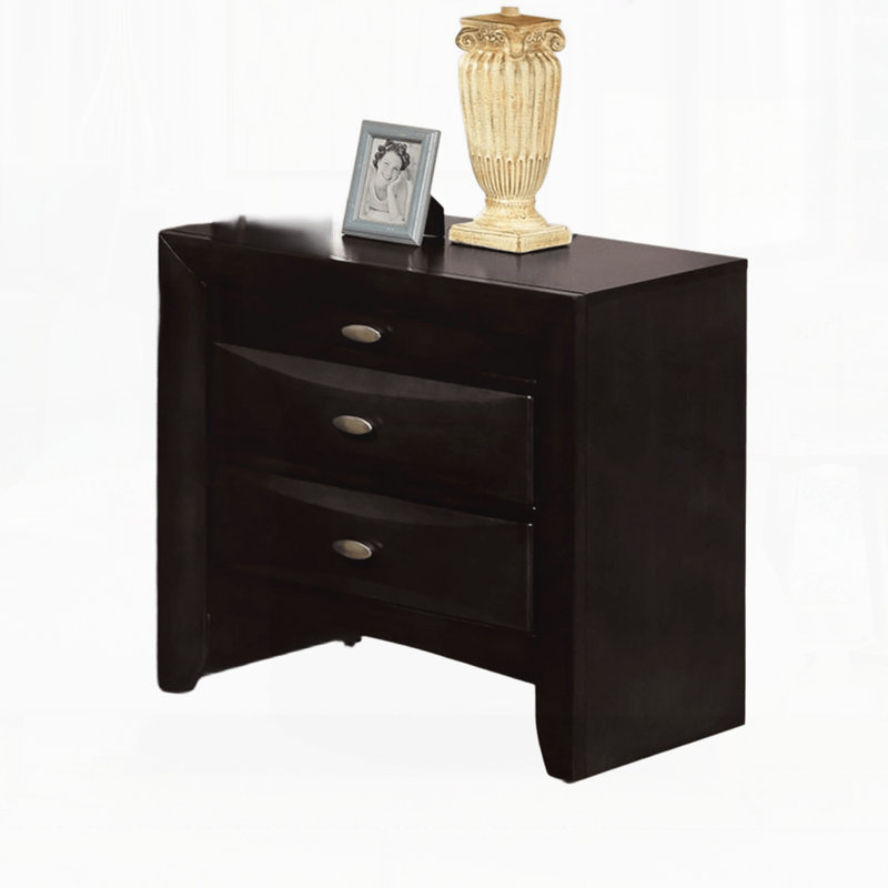 Table de chevet moderne pour chambre à coucher, Noir