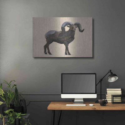 Millwood Pines «Rocky Mountain Bighorn» par Davies Babies, art mural en métal, MTL-14116