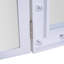 Larose Trifold Tabletop Mirror w/16 LED Lights 73x53.5cm White