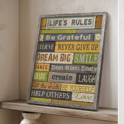 Life Framed Print - Solid Wood
