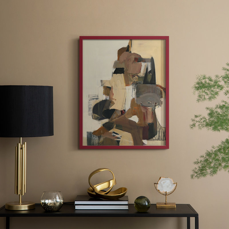 Reproduction encadrée Mesa Grande - bois massif, H 30 po x l 24 po, Rouge