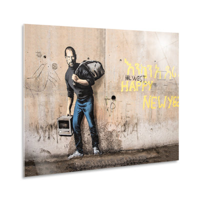 Steve Jobs by Banksy - No Frame Painting on Plastic / Acrylic