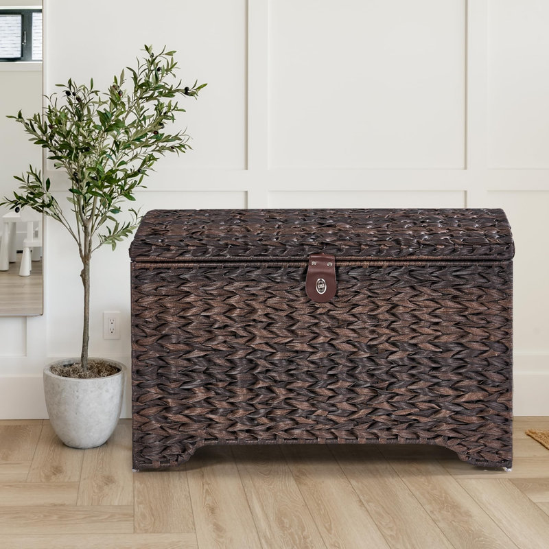 178L Wicker Storage Trunk, Brown
