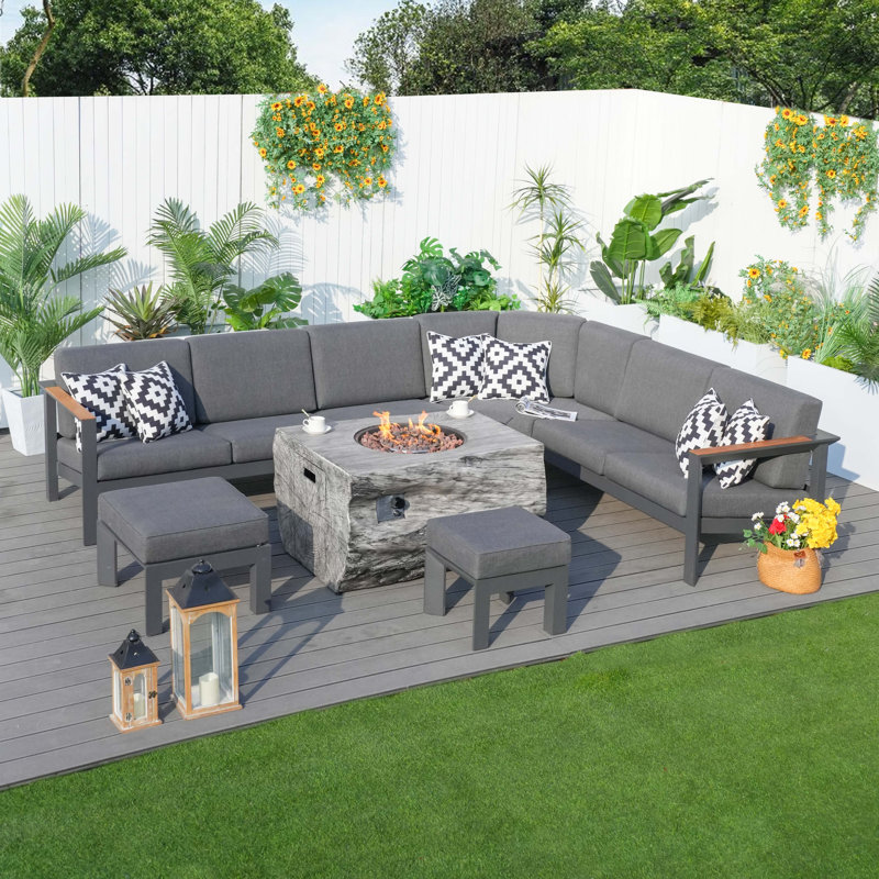 6 - Person Patio Conversation Set with Cushions