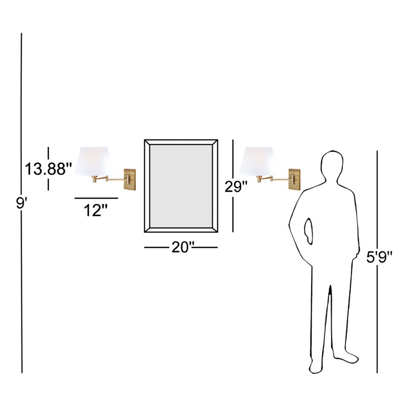 Lampe murale avec bras pivotant 1 lumière Clarinda