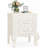 White Nightstand with Drawers