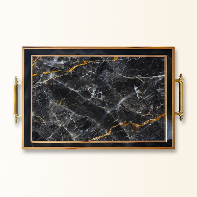 Élégant plateau en verre de 19,7 po x 11,4 po x 1,4 po | Fabrication 100% verre durable | Facile à nettoyer avec un chiffon humide | Idéal pour le service, la présentation décorative et l'organisation | Ajout élégant à la décoration intérieure