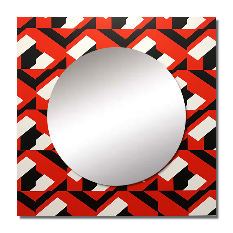 Daveta - Midcentury Large Square Mirror For Wall Art Decor, 23" x 23"