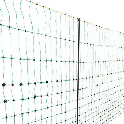 50in Height x 164ft Length Electric Fence Netting Livestock Portable Mesh Fence with Posts & Stakes 1 Piece Multi