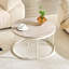 Tables basses et tables basses compactes, 27,5 pouces en métal MDF pour maison moderne