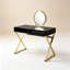 Bureau de coiffeuse avec miroir et plateau à bijoux Coleen
