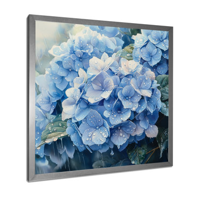 Hydrangeas In The Spring Rain I - Hydrangea Wall Art Decor