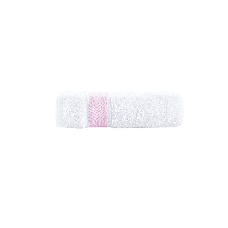 Turkish Cotton Plush Jacquard Hand Towel, Pink
