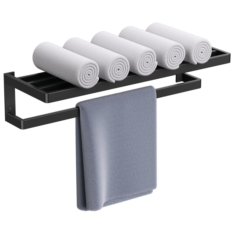 24 Inch Towel Bar Towel Rack, Matte Black