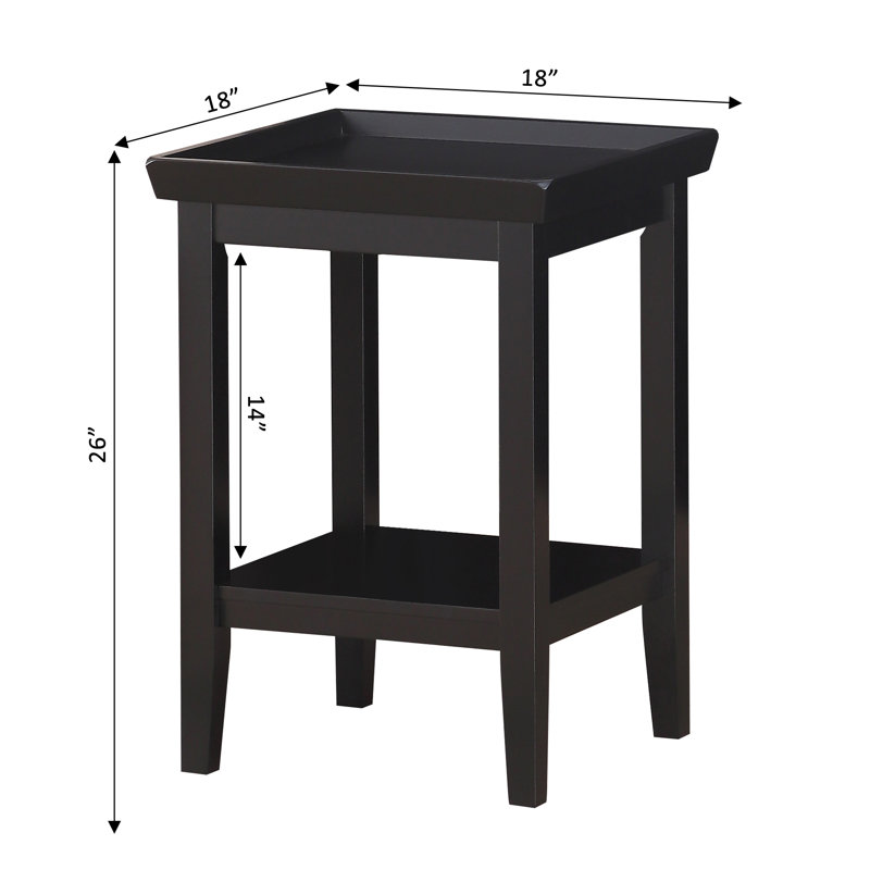 Gwen End Table, Black, Black
