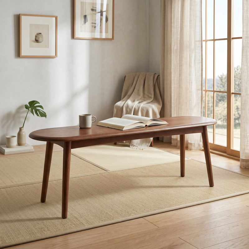  Banc en bois Passendale Kabree, H 16,14 po x l 47,24 po x P 11,81 po, Noyer