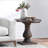  Round End Table Aged Brown