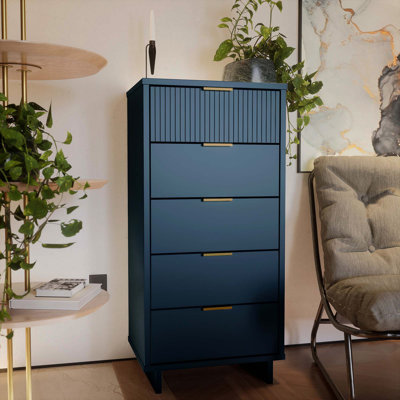 Commode étroite en bois massif 24 po avec 5 tablettes Granville