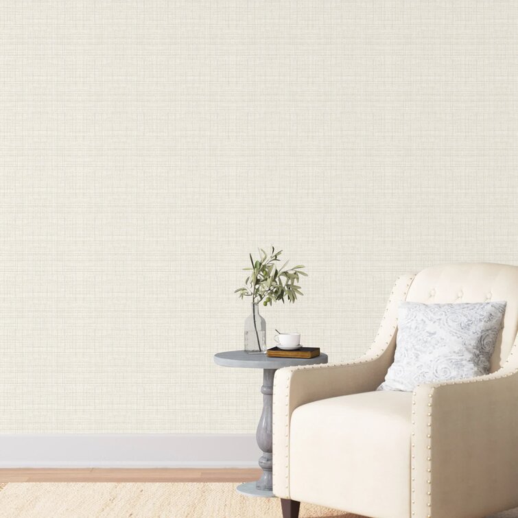 Amara Linen 33' L x 20.5" W Printed Wallpaper Roll