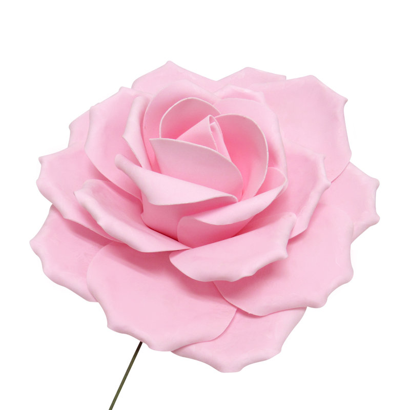 Grande tige rose en mousse, Rose clair, H 20 po x l 20 po x 7,5 po