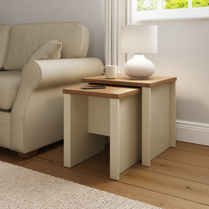 Beverly Sled Nesting Tables, Cream