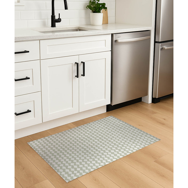 Tapis de cuisine antidérapant Dot Dot, Rectangulaire 3 pi x 5 pi, Vert clair
