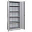 Armoire de rangement en métal 71 po avec portes verrouillables et 4 tablettes réglables, armoire en acier robuste pour garage, buanderie, bureau ou entrepôt-524694701