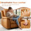 Fauteuil inclinable électrique en cuir végétalien ultra doux 39,4 po Alverez-110327133