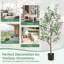 Ensemble de 2 oliviers artificiels de 4,5 pi avec 2 arbres artificiels en pot