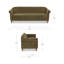 Canapé Dione brun foncé imitation mohair-130495290