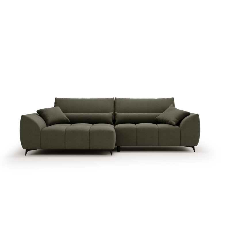 3 Seater Corner Sofa, Left Hand Facing, Green