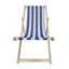 Chaise longue pliante Populus Wood Stripe Blue Stripe