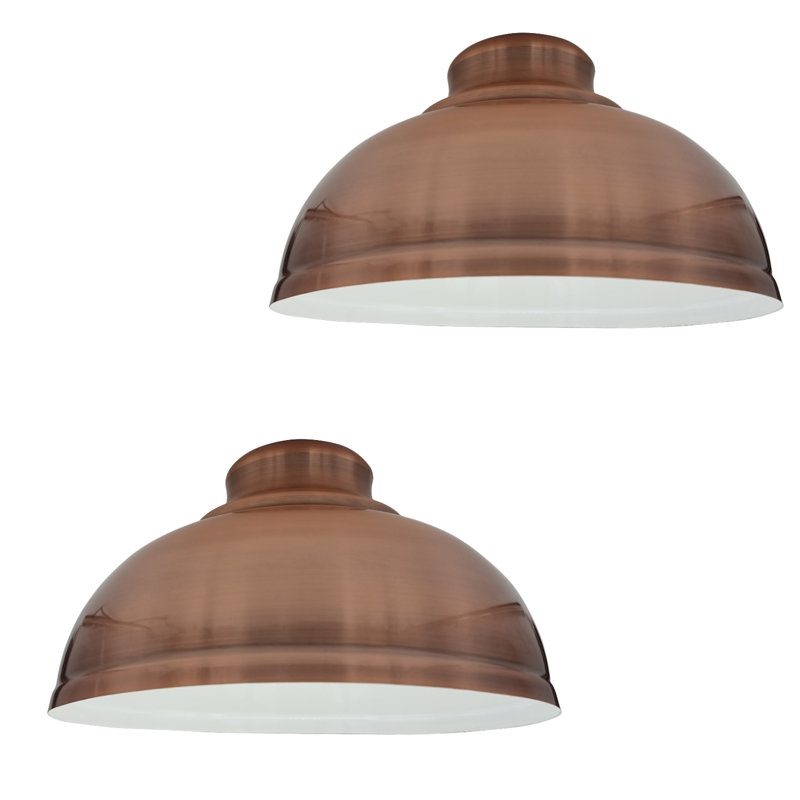 Trabelsi 17cm H Metal Dome Lamp Shade, Copper